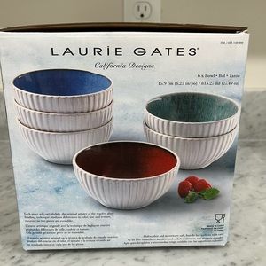 Brand New: Laurie Gates: Sierra Bowl Set of 6